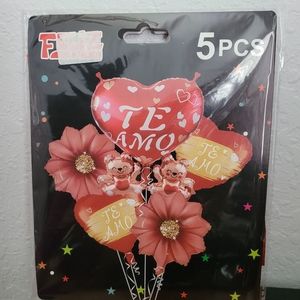5 PCS "Te Amo" party Ballons decor